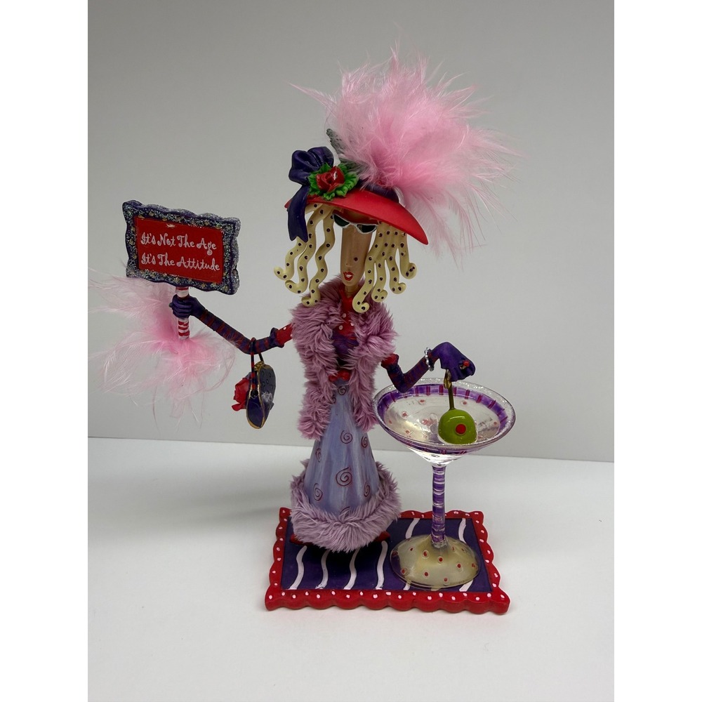 Dolly Mama's Dazzling Divas Figurine It's Not The Age It's The Attitude Red Hat